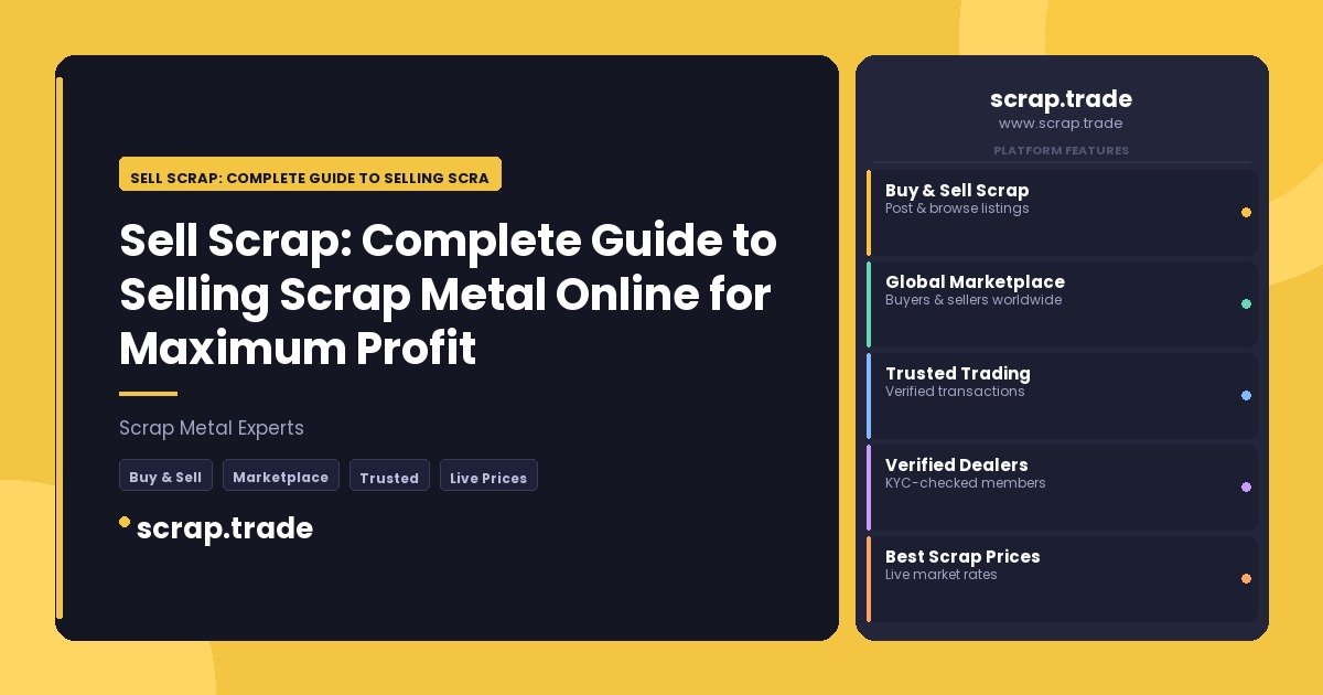 Sell Scrap: Complete Guide to Selling Scrap Metal Online for Maximum Profit - Sell Scrap: Complete Guide to Selling Scrap Met