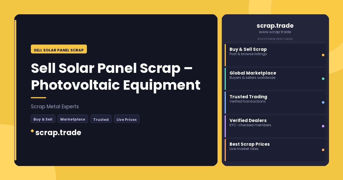 Sell Solar Panel Scrap - Sell Solar Panel Scrap