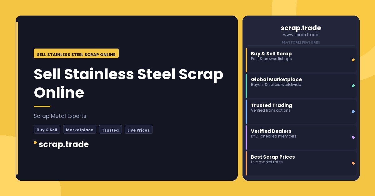 Sell Stainless Steel Scrap Online - Sell Stainless Steel Scrap Online