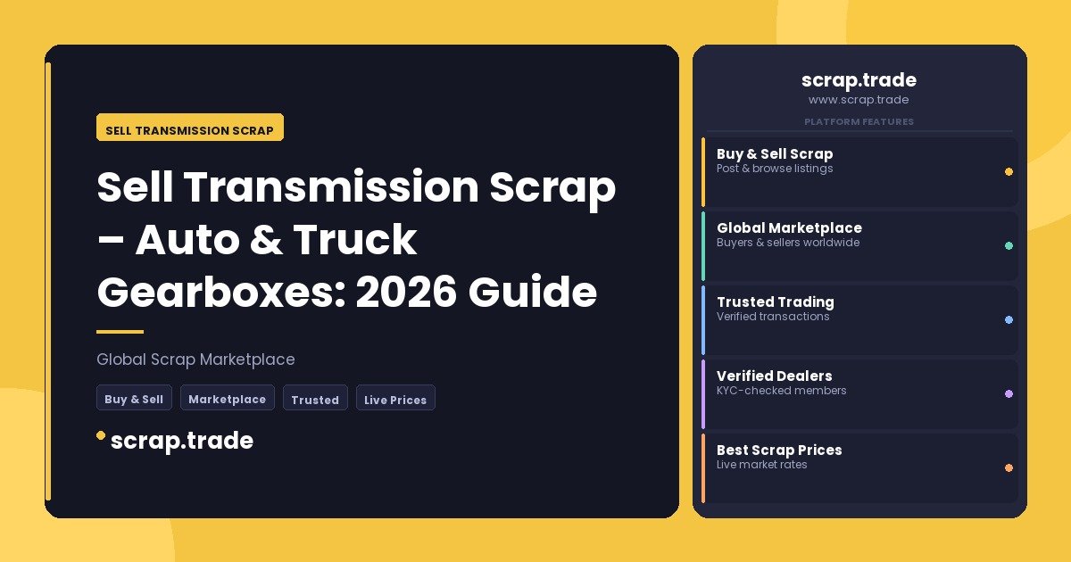 Sell Transmission Scrap - Sell Transmission Scrap