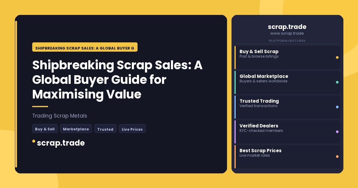 Shipbreaking Scrap Sales: A Global Buyer Guide for Maximising Value - Shipbreaking Scrap Sales: A Global Buyer Guide for Maxi