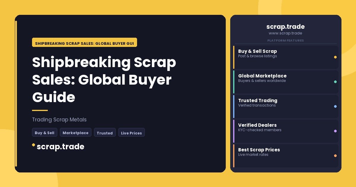 Shipbreaking Scrap Sales: Global Buyer Guide - Shipbreaking Scrap Sales: Global Buyer Guide