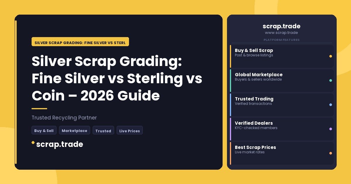 Silver Scrap Grading: Fine Silver vs Sterling vs Coin - Silver Scrap Grading: Fine Silver vs Sterling vs Coin