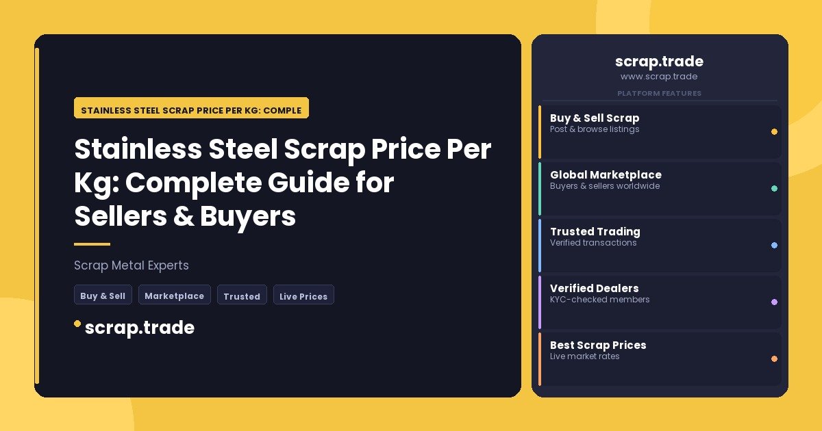 Stainless Steel Scrap Price Per Kg: Complete Guide for Sellers & Buyers - Stainless Steel Scrap Price Per Kg: Complete Guide