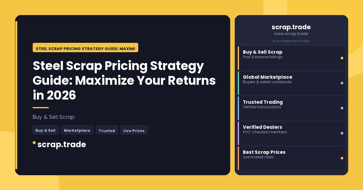 Steel Scrap Pricing Strategy Guide: Maximize Your Returns in 2026 - Steel Scrap Pricing Strategy Guide: Maximize Your Returns