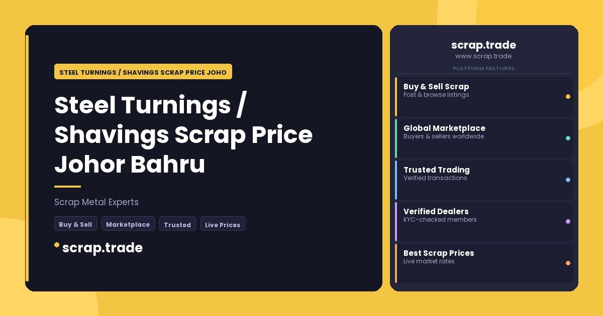 Steel Turnings / Shavings Scrap Price Johor Bahru - Steel Turnings / Shavings Scrap Price Johor Bahru