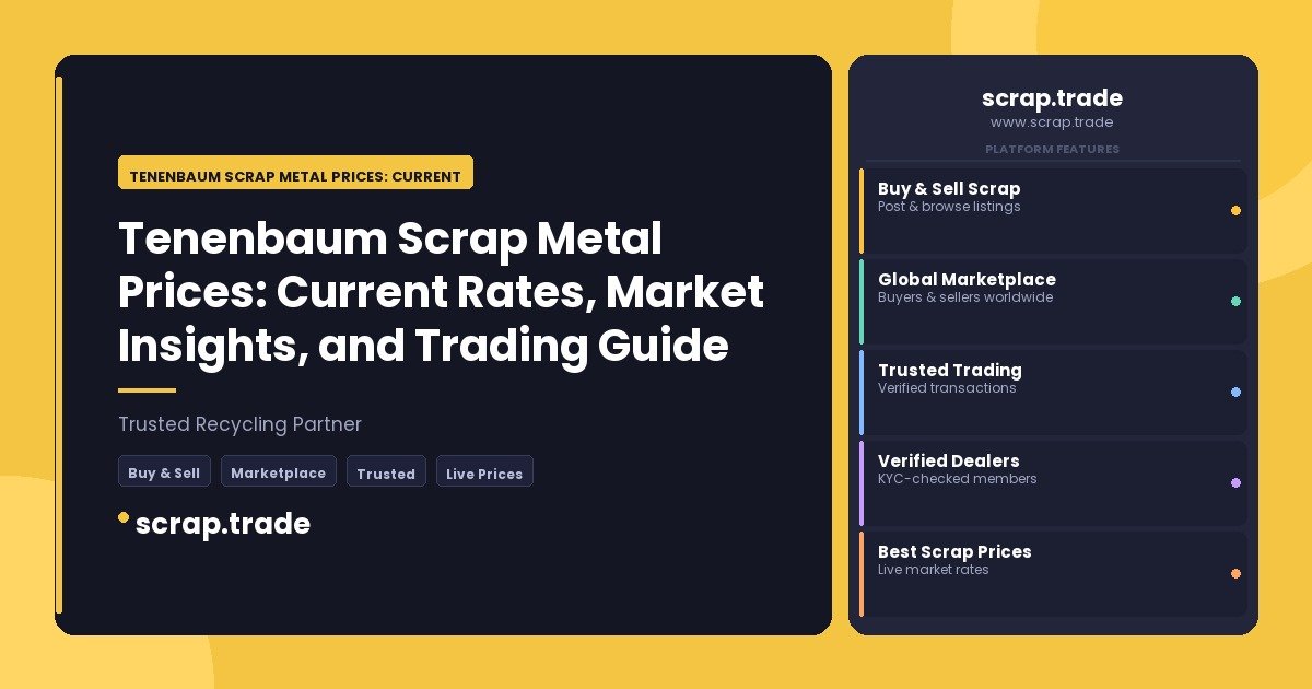 Tenenbaum Scrap Metal Prices: Current Rates - Tenenbaum Scrap Metal Prices: Current Rates