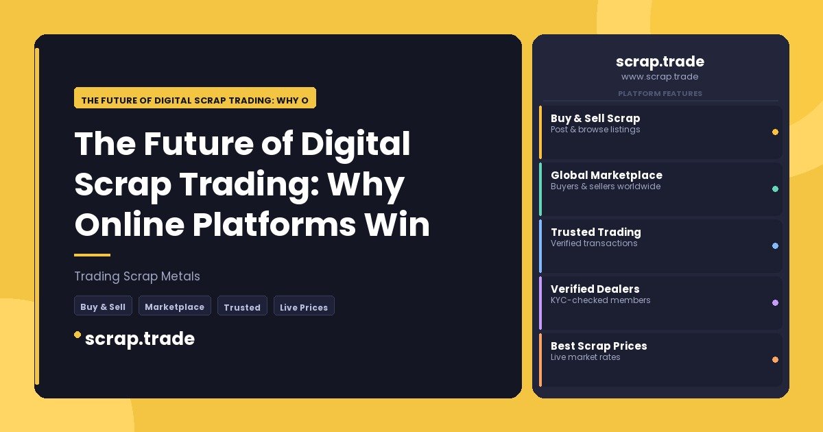 The Future of Digital Scrap Trading: Why Online Platforms Win - The Future of Digital Scrap Trading: Why Online Platforms Win