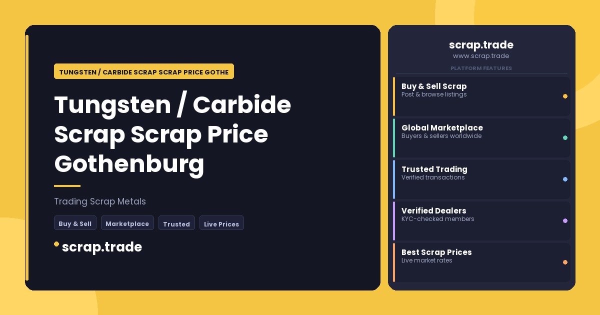 Tungsten / Carbide Scrap Scrap Price Gothenburg - Tungsten / Carbide Scrap Scrap Price Gothenburg