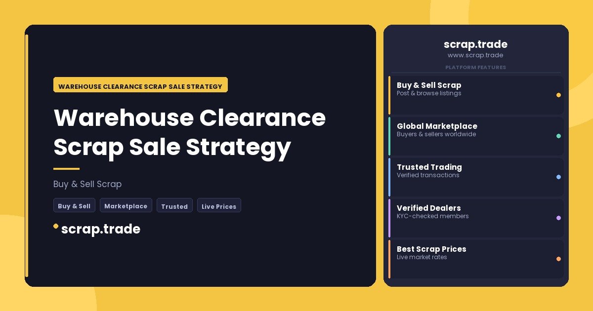 Warehouse Clearance Scrap Sale Strategy - Warehouse Clearance Scrap Sale Strategy