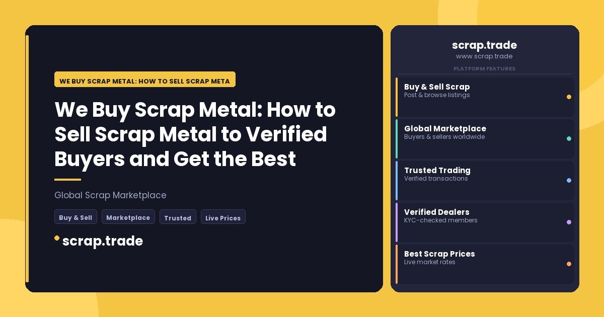 We Buy Scrap Metal: How to Sell Scrap Metal to Verified Buyers and Get the Best - We Buy Scrap Metal: How to Sell Scrap Metal