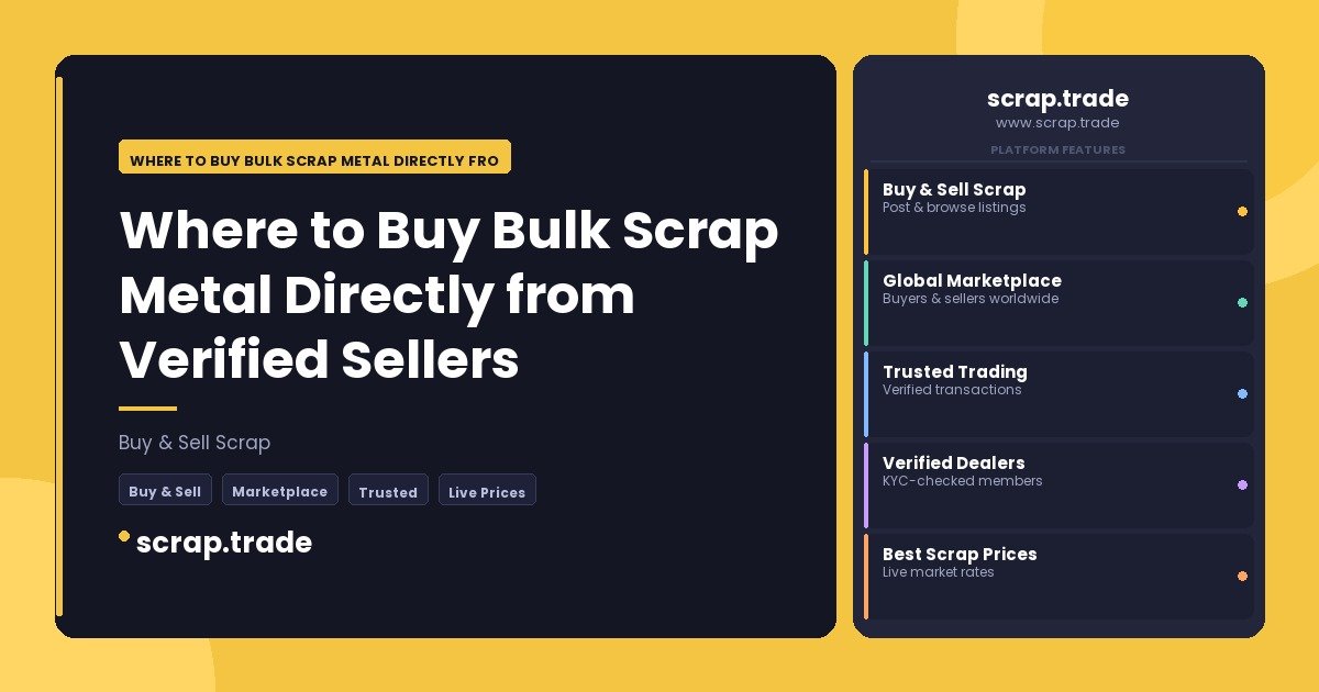 Where to Buy Bulk Scrap Metal Directly from Verified Sellers - Where to Buy Bulk Scrap Metal Directly from Verified Sellers