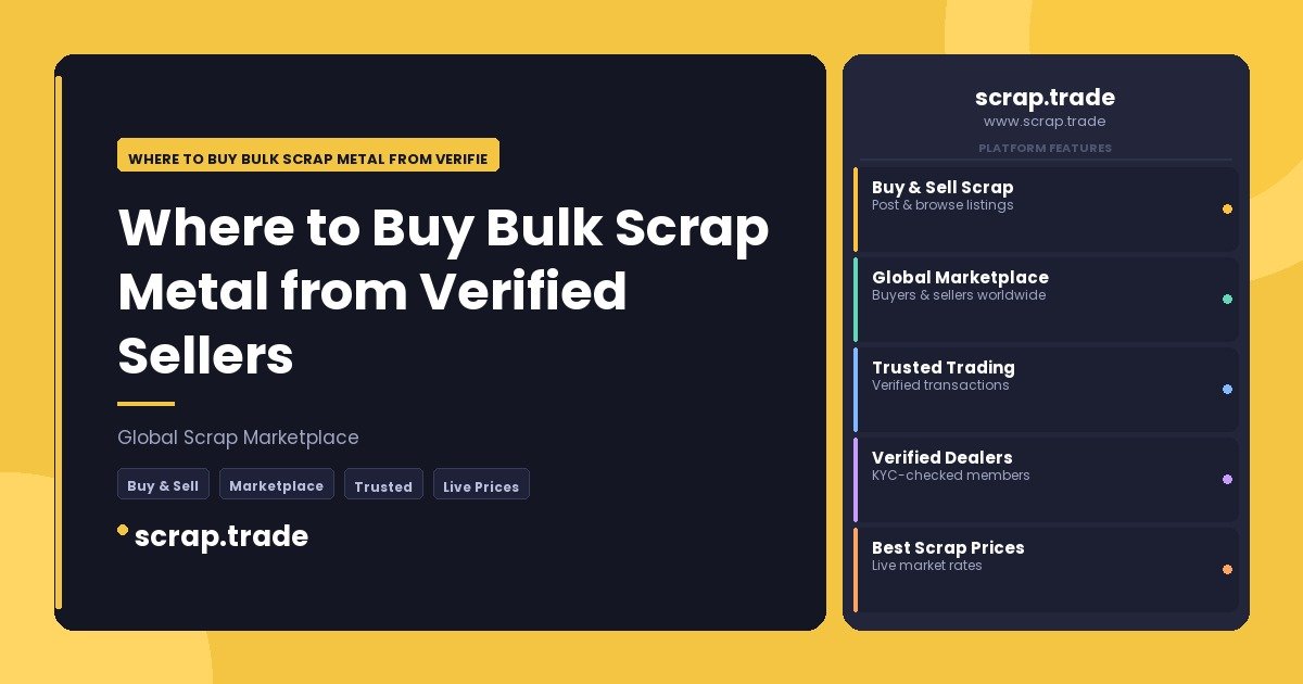 Where to Buy Bulk Scrap Metal from Verified Sellers - Where to Buy Bulk Scrap Metal from Verified Sellers