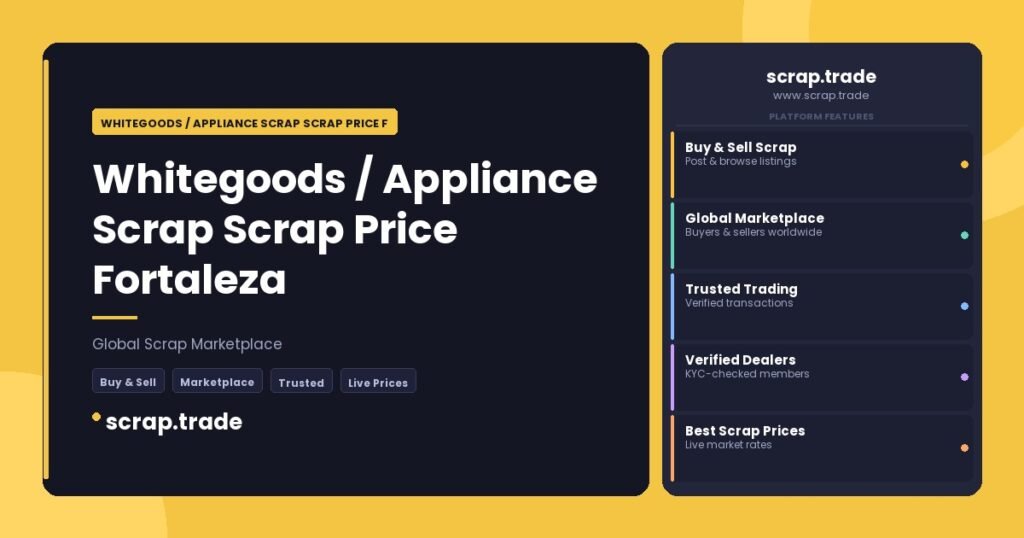 Whitegoods / Appliance Scrap Scrap Price Fortaleza - Whitegoods / Appliance Scrap Scrap Price Fortaleza