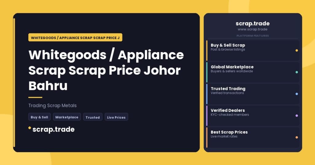 Whitegoods / Appliance Scrap Scrap Price Johor Bahru - Whitegoods / Appliance Scrap Scrap Price Johor Bahru