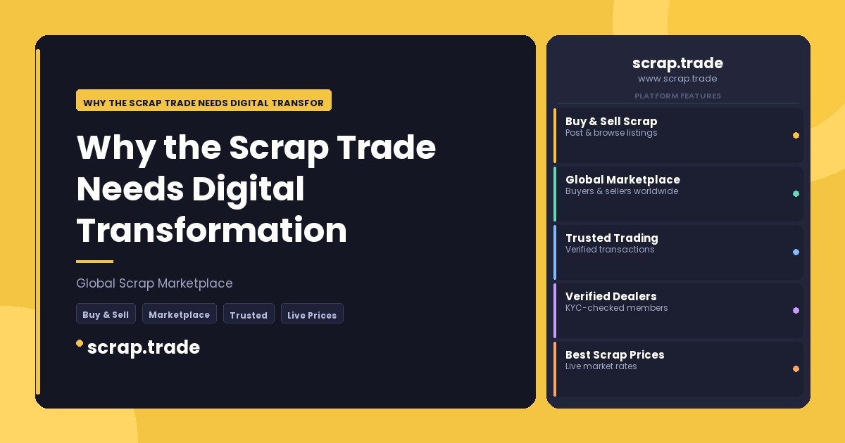 Why the Scrap Trade Needs Digital Transformation - Why the Scrap Trade Needs Digital Transformation