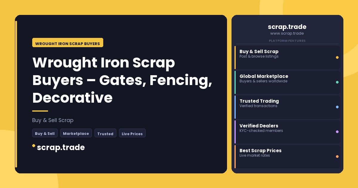 Wrought Iron Scrap Buyers - Wrought Iron Scrap Buyers